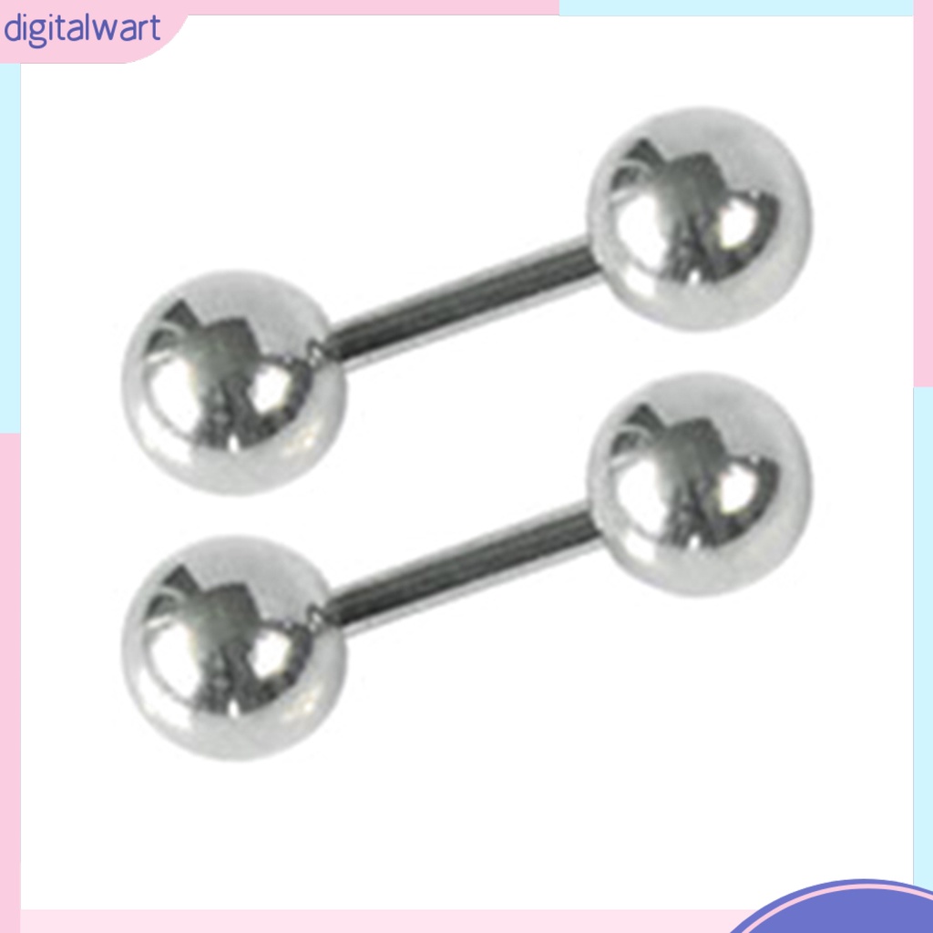 Đôi khuyên tai dạng hạt bằng thép không gỉ thời trang punk dành cho nam