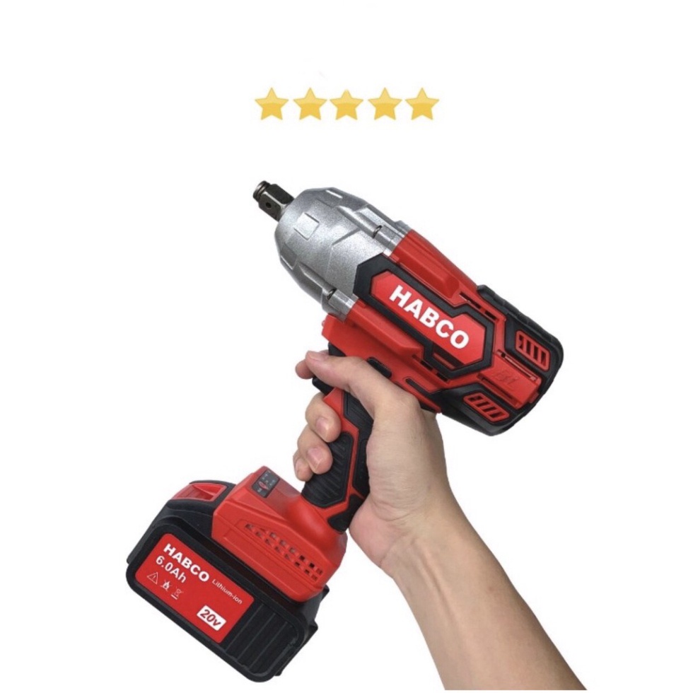 Máy Siết Bulong HABCO Lực siết khủng 880NM, dung lượng pin khủng 15cell ,máy khoan pin 3 chức năng khoan bắn vít siết ốc