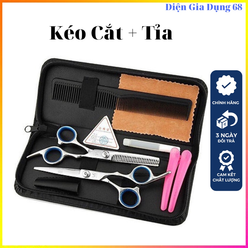 Bộ kéo cắt tóc cao cấp nhập khẩu A1, bộ kéo cắt tỉa bộ phụ kiện bằng thép không ghỉ