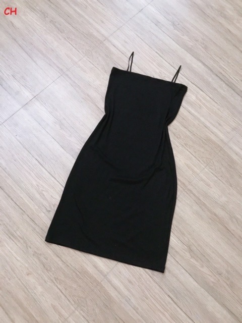 Váy thun gân hai dây