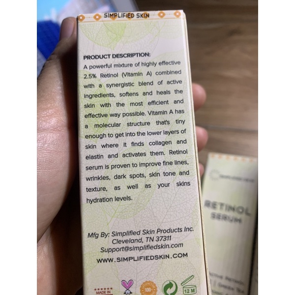 HUYẾT THANH RETINOL 60ml date 5/2023 Simplified Skin