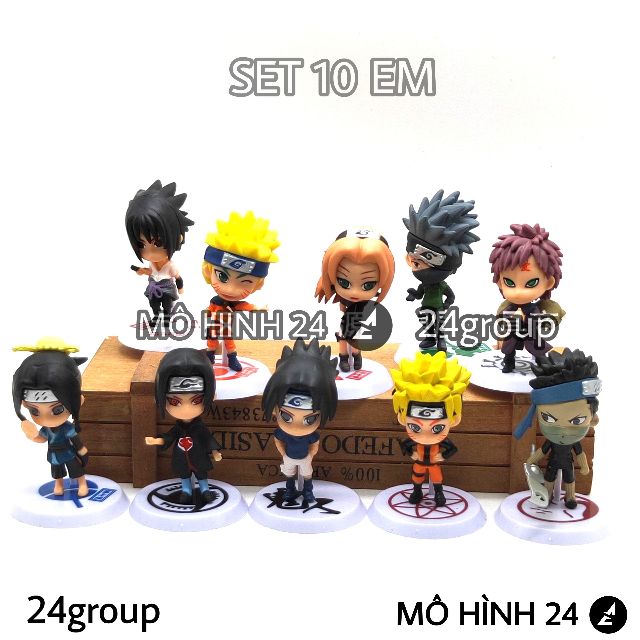 [COMBO 10 EM] BỘ MÔ HÌNH CHIBI CUTE Naruto Sakura Sasuke trong phim Naruto đồ chơi naruto anime figure obito