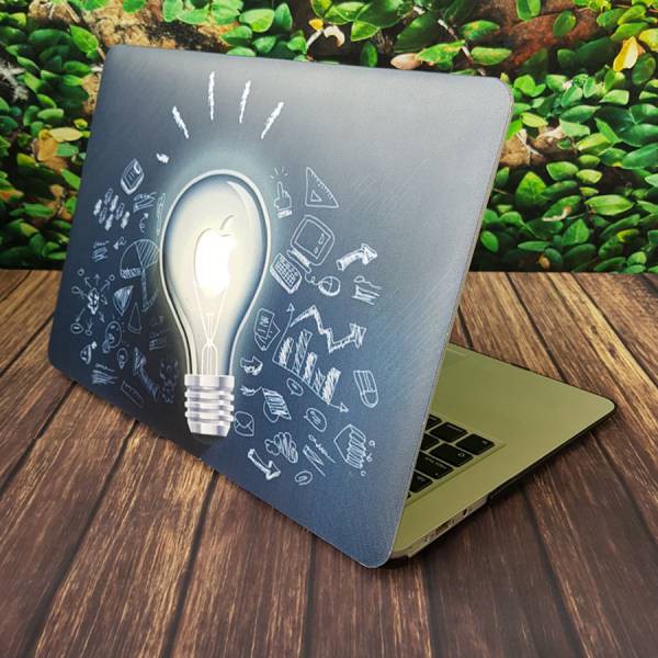 Ốp Macbook hình bóng đèn (tặng kèm nút chống bụi + chống gãy dây sạc)