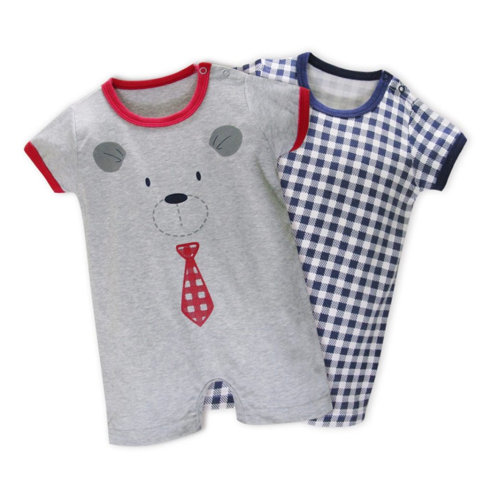 Set 02 Áo Bodysuit Dạng Quần Đùi Dành Cho Bé Từ 0-12 Tháng