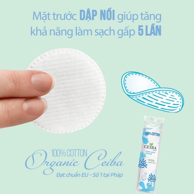 Bông Tẩy Trang Ceiba Chính Hãng Pháp 100% Cotton Tree