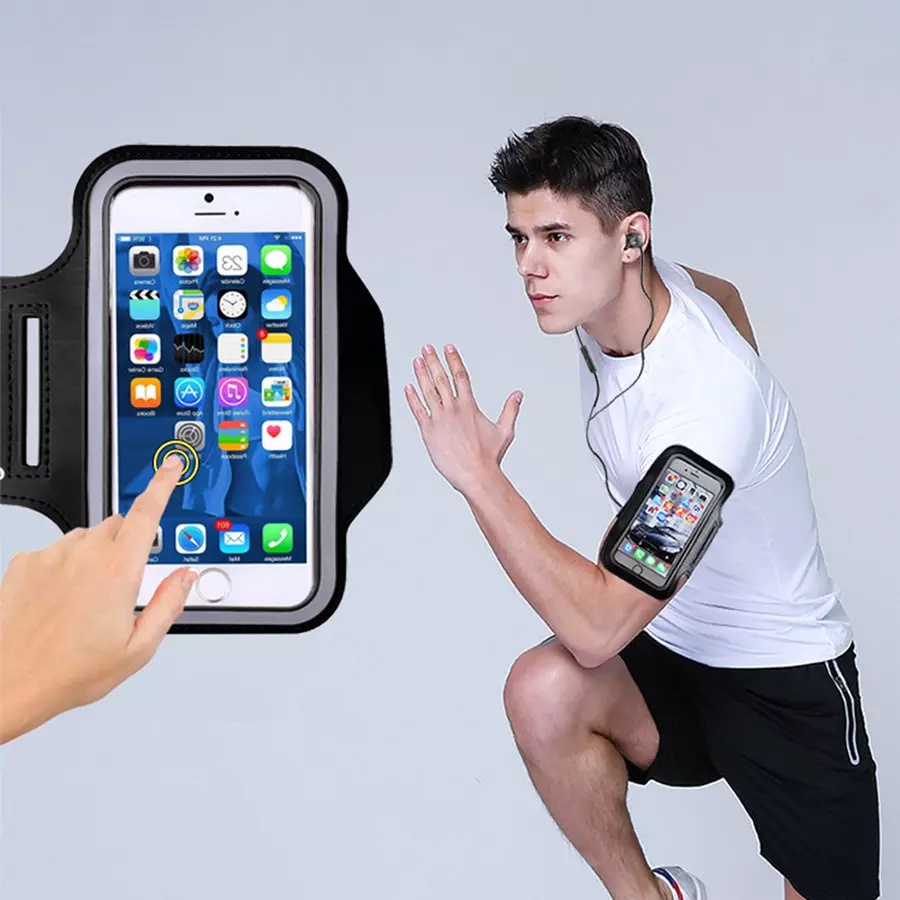 Túi đựng điện thoại cảm ứng tập thể dục, bao đeo tay điện thoại tập thể dục, chạy bộ siêu mỏng cho tất cả các điện thoại