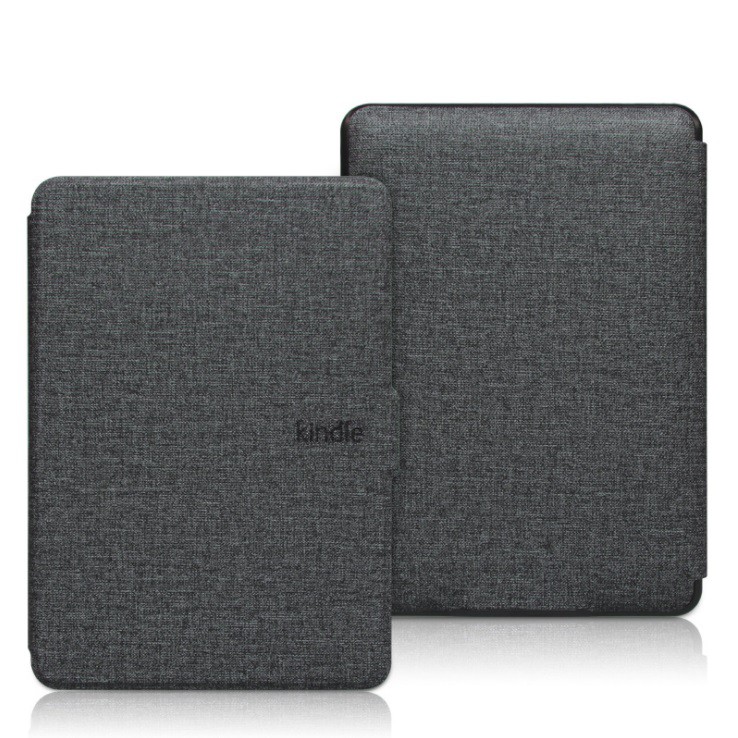 Bao da cover Kindle Paperwhite 4 - Mẫu VÂN VẢI - smartcover tự động tắt mở