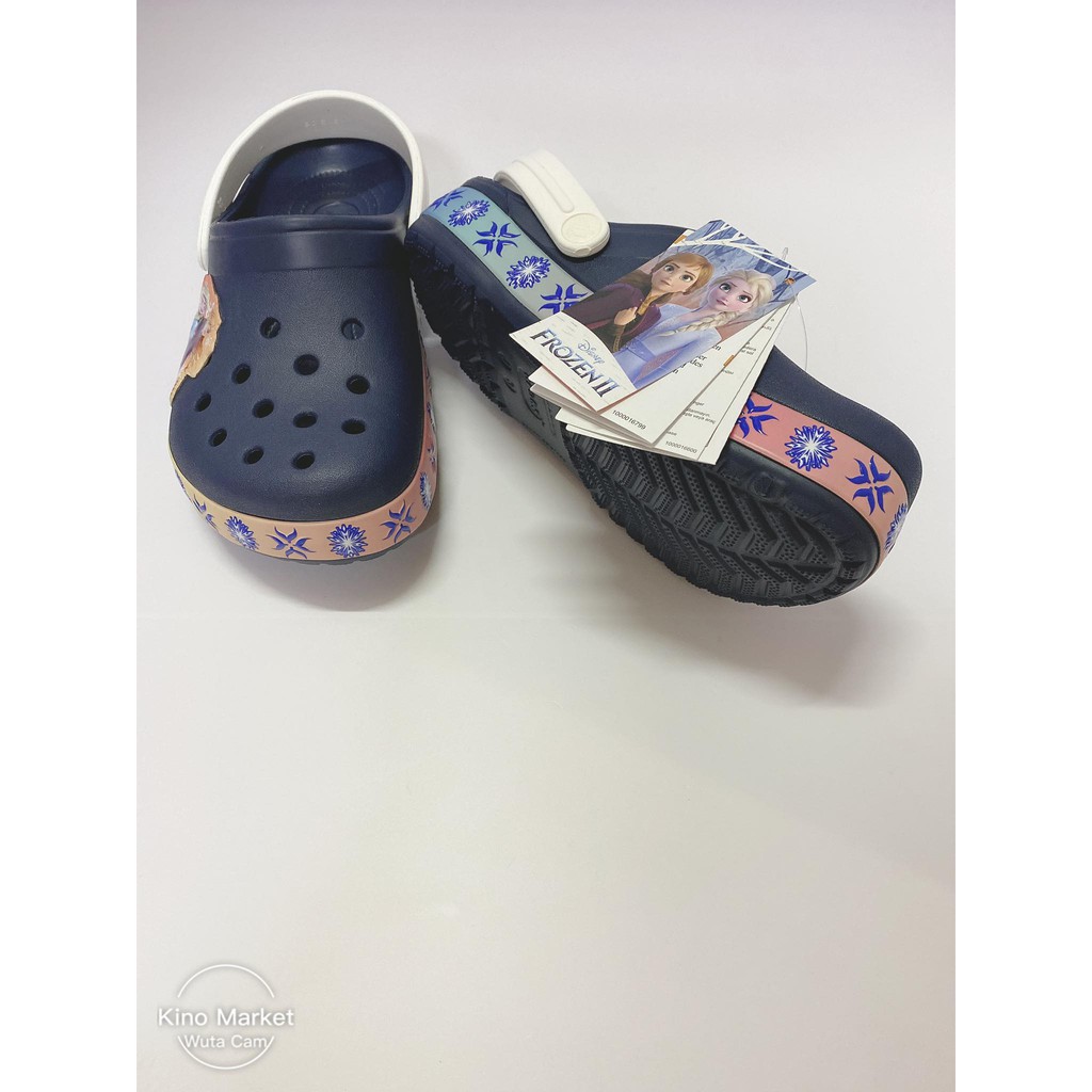 Giày Clog thời trang bé gái Kids Crocs Disney Frozen II Có Đèn Chớp Size C7 - Crocs USA Authentic