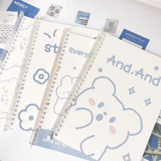 SỔ CÒNG BINDER SIZE B5 26 LỖ CÒNG TRONG SUỐT CÓ NGĂN ĐỰNG DỄ THƯƠNG NHIỀU MÀU CÓ THỂ THÊM GIẤY BULLET JOURNAL