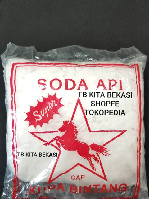 Nắp Đậy Bình Soda Api Kuda Bintang 500 Gram / Caustic Soda / Naoh 500 Gr / Anti Stopper 500 Gram