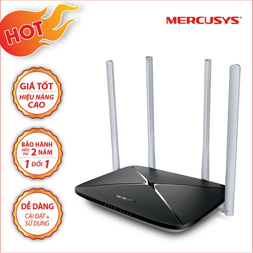 Router WIFI băng tần kép AC1200 MERCUSYS AC12 | BigBuy360 - bigbuy360.vn