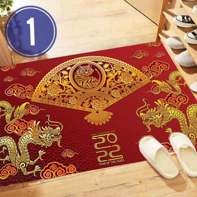 thảm lau chân tết 2022 canh dần , thảm trang trí tết cho mọi gia đình