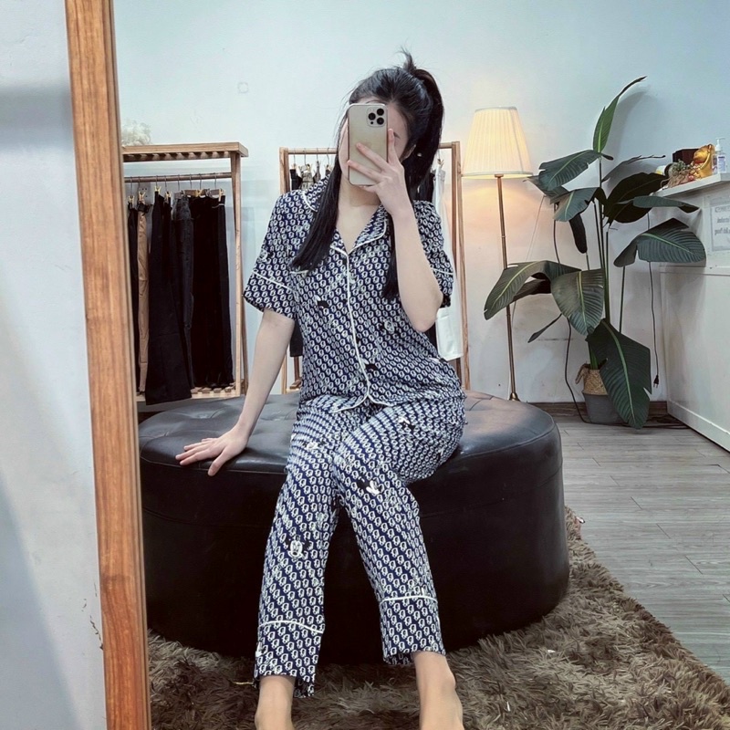 BỘ PIJAMAS LỤA HÀNG THIẾT KẾ CAO CẤP MẶC NHÀ