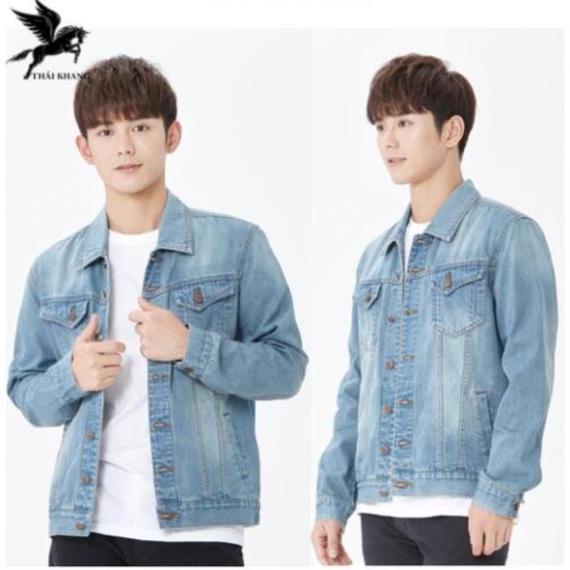 áo bò nam sơ mi dài tay cao cấp vải cotton dày mát form rộng rãi loại áo sơ mi jean nam đẹp chất ASJD01 -K(&1 ! ⚾️