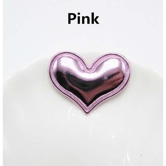 Set 10 Miếng Vá Bằng PU Hình Trái Tim Dùng Trang Trí Quần Áo DIY