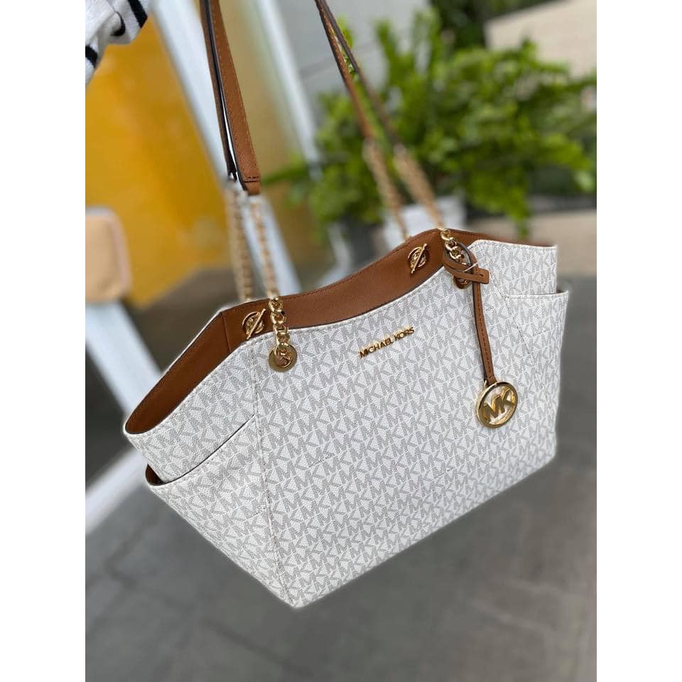 Túi xách tay nữ chính hãng Michael Kors đeo vai Logo siêu xinh - Size 26*24cm