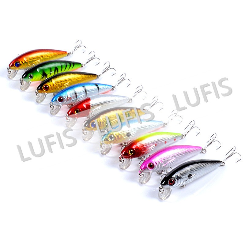 Mồi Câu Cá Giả Bằng Nhựa 10 Màu 7.2cm / 8.7g