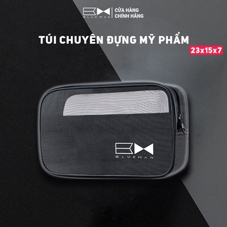Túi Đựng Mỹ Phẩm BLUEMAN Vải Lưới Cao Cấp Màu Đen 23x15x7cm ZL15020497