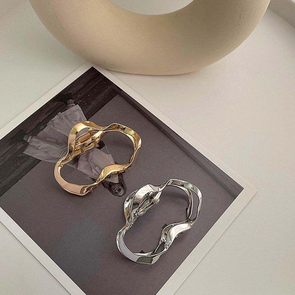 Kẹp Tóc Kim Loại Thiết Kế Hình Học Phong Cách Vintage Thời Trang Cho Nữ