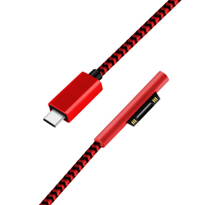 Dây cáp sạc nhanh cổng USB type C 15v 3A Pd dài 1.8m cho microsoft- surface pro 3 4 5 6 7