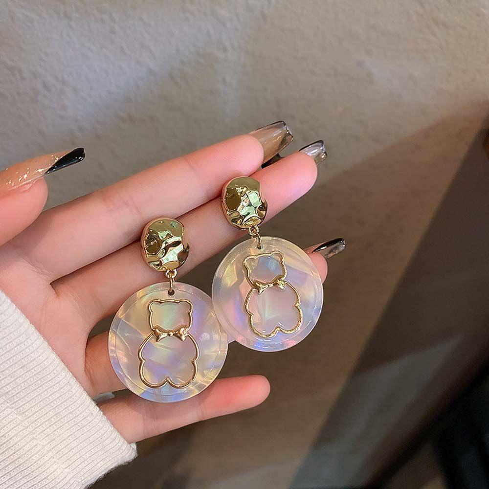 QQMALL Khuyên Tai Acrylic Dáng Dài Thanh Lịch Cho Nữ