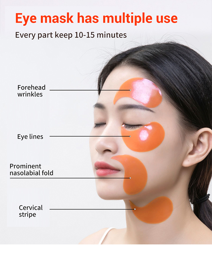 Set 60 mặt nạ mắt LANBENA Vitamin C cấp ẩm giảm quầng thâm bọng mắt chống lão hóa chuyên dụng 80G