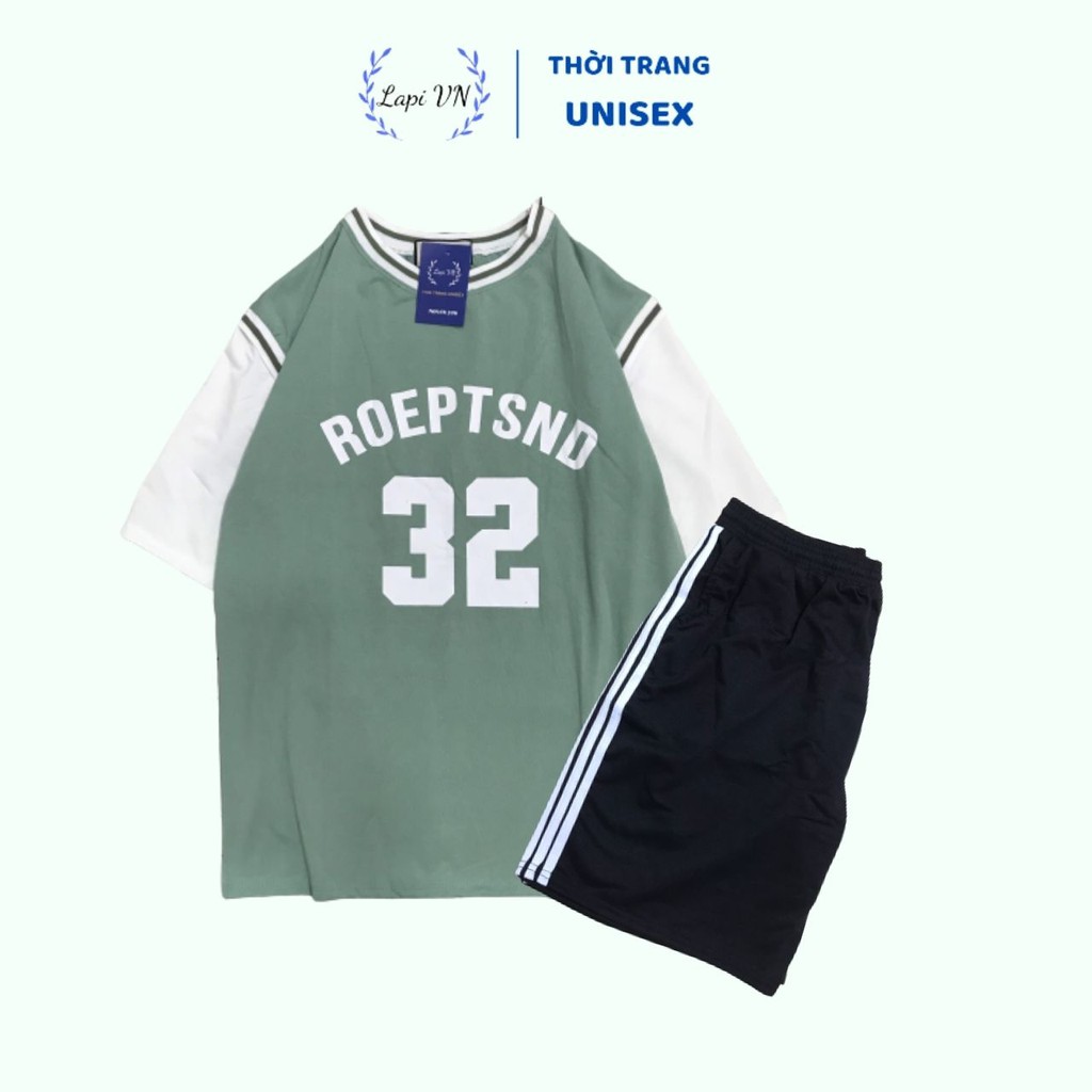 Set Đồ Bộ Bóng Rổ Nam Nữ Mẫu 32 ROEPTSND Phong Cách Ulzzang- Lapi Vn, Phom Unisex, Freesize Chất Cotton Không Phai