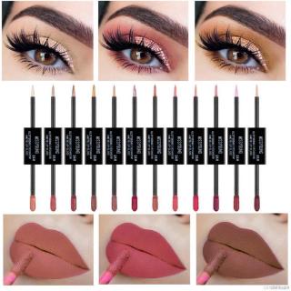 Miss Young 2 In 1 Lip Gloss Eyeshadow Liquid Long-lasting Waterproof Smudge-proof Liquid Lipstick