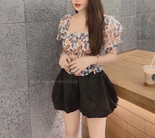 Quần sóc xốp phồng