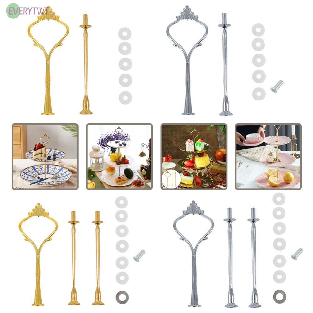 2/3 Tier Cake Plate /Stand Cupcake Fittings /Silver Golden /Wedding Party No Plate