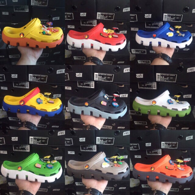 [Tặng 12 sticker + Hộp cá sấu] Sẵn Hàng đẹp nhất Dép Sục đi mưa Sẵn 25 màu Nam Nữ | BigBuy360 - bigbuy360.vn