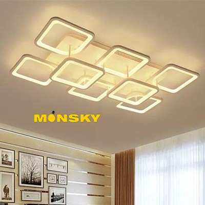 Đèn ốp trần MONSKY SINCHUN trang trí nội thất hiện đại, sang trọng với 3 chế độ ánh sáng.