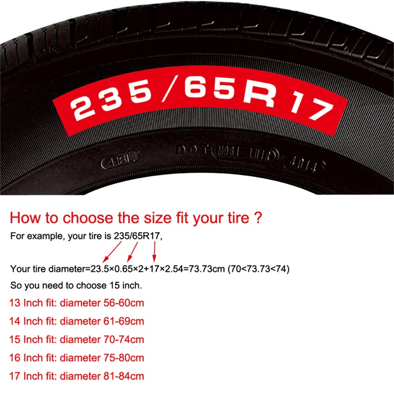 Vỏ Da PVC Bảo Vệ Bánh Xe Dự Phòng 14 15 16 17