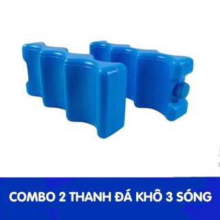 Combo 2 thanh đá khô 3 sóng giữ lạnh