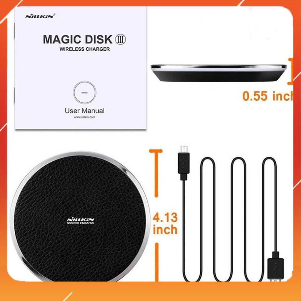 Đế sạc không dây hỗ trợ sạc nhanh chính hãng Nillkin Magic Disk III thế hệ thứ 3 đạt chuẩn MFI của Apple