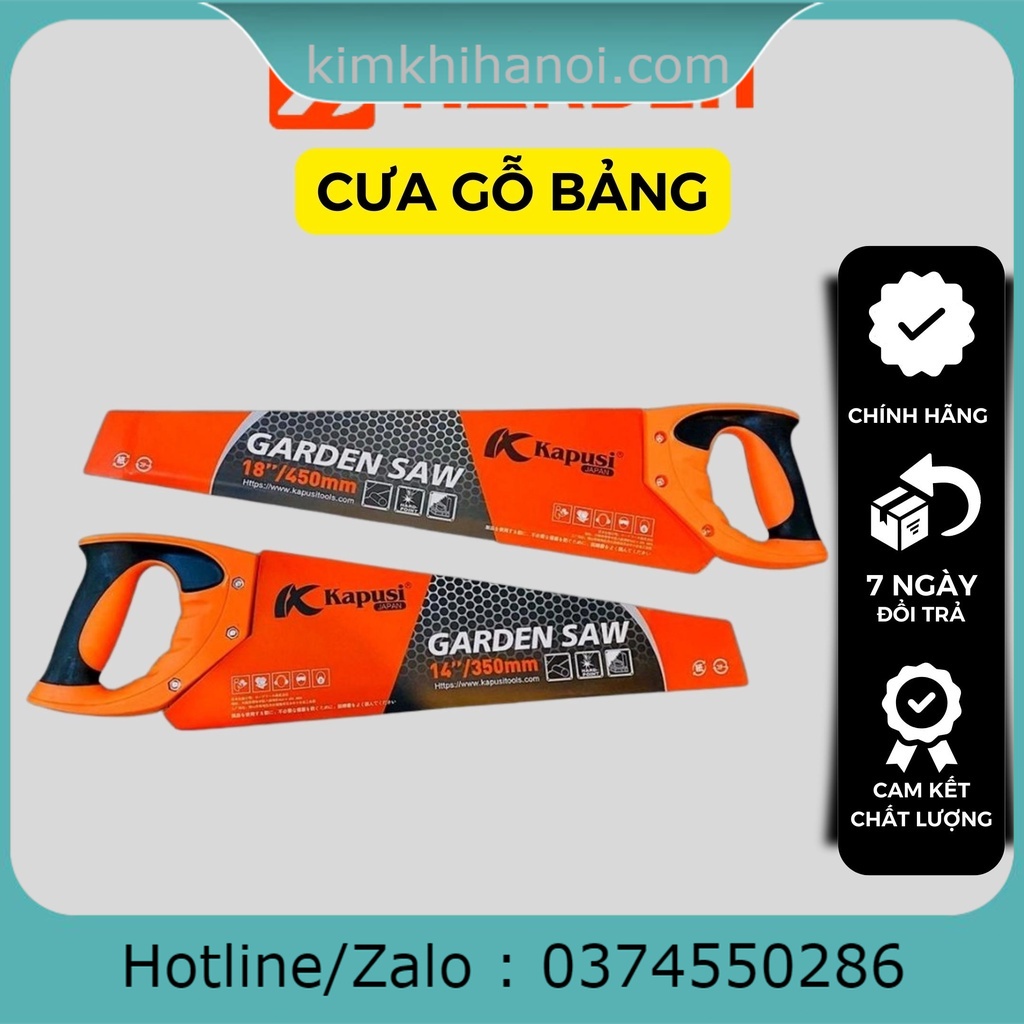 Cưa gỗ ,cưa lá bản to 350mm - 450mm cao cấp KAPUSI NHẬT BẢN
