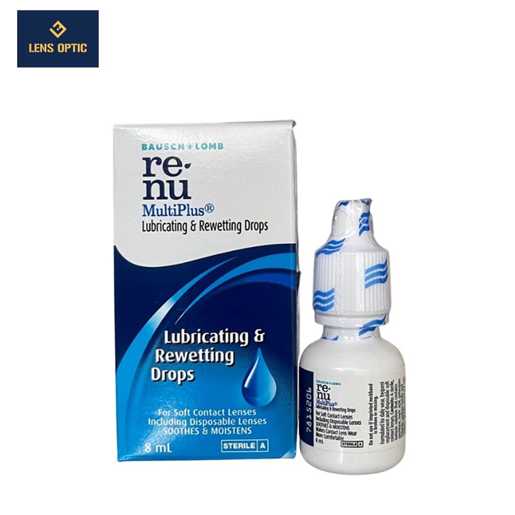 Nước nhỏ mắt lens nhân tạo BAUSCH & LOMB Renu dùng cho kính áp tròng 8ml - Lens Optic