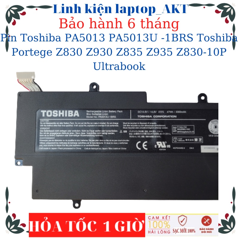 Pin Laptop Toshiba PA5013 PA5013U -1BRS Toshiba Portege Z830 Z930 Z835 Z935 Z830-10P Ultrabook