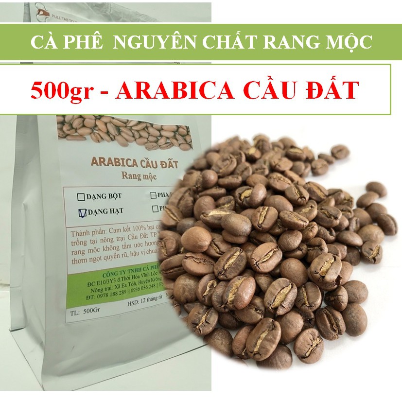 500gr Cà phê Arabica Cầu Đất - Cafe hạt Moka thượng hạng rang Mộc | BigBuy360 - bigbuy360.vn