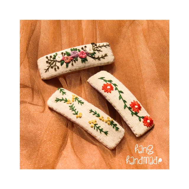 Kẹp tóc thêu tay