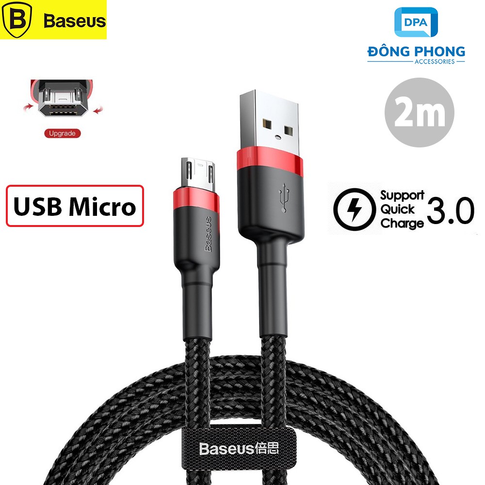 Cáp Sạc Nhanh Baseus Cafule Dài 2 Mét Cổng Micro USB