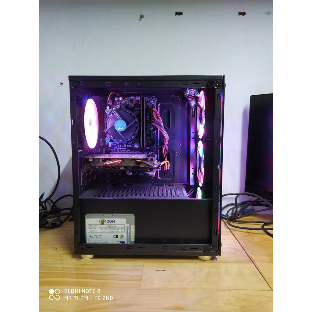 COMBO Vỏ Case Xigmatek NYX + 4 Fan LED 5 Màu có Ảnh Thật