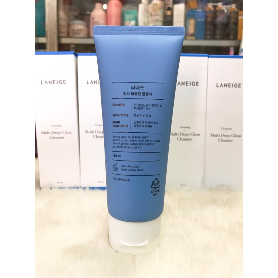 (150ml) Sữa Rửa Mặt Laneige Làm Sạch Sâu Multi Deep-Clean Cleanser