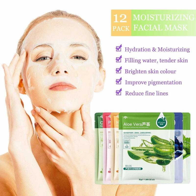 1 Mặt Nạ Chiết Xuất Trái Cây Tự Nhiên/ Mặt Nạ Dưỡng Ẩm/ Kiểm Soát Dầu/ Làm Dịu Da Hiệu Quả