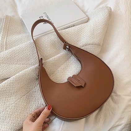 Túi Xách Thiết Kế Hình Bán Nguyệt Đơn Giản Thời Trang Cho Nữ IELGY