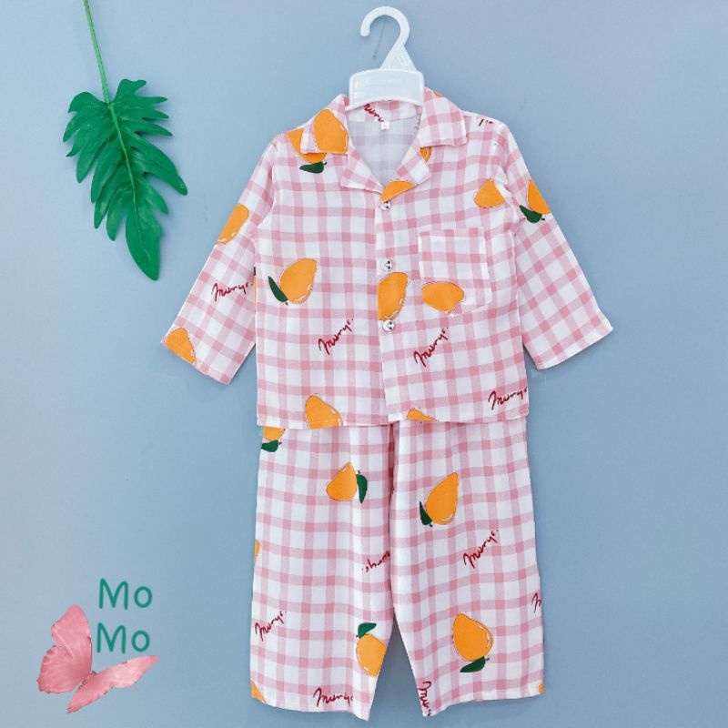 Bộ tole lanh pijama dài cho bé trai và bé gái 8 - 15kg Link 1 (được chọn mẫu)