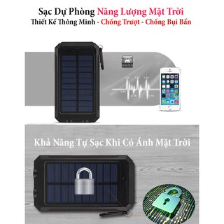 hot hot hot,  [ XẢ KHO ] Sạc Dự Phòng Năng Lượng Mặt Trời Dung Lượng Lớn 20000mAh xả lỗ