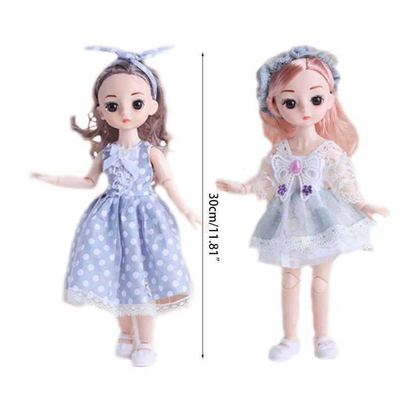 Búp Bê Công Chúa Nhỏ Xinh 30cm 15 Khớp Chuyển Động Kèm Đầm Thời Trang Thích Hợp Làm Quà Tặng Sinh Nhật Cho Bé
