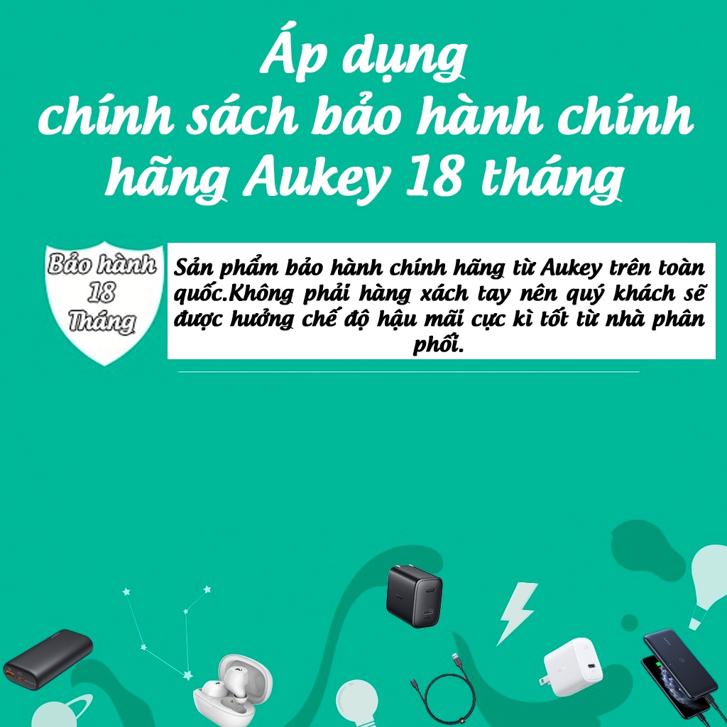 Pin dự phòng AUKEY PB-WL01S sạc nhanh 20W, sạc nhanh không dây 10W