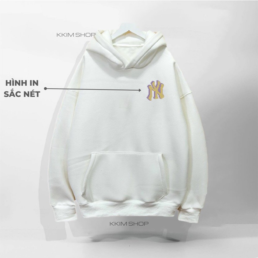 Áo Nỉ HOODIE NY, Áo hoodies MLP XANH LÁ unisex nam nữ form rộng oversize chất liệu Nỉ bông cao cấp KKIM SHOP